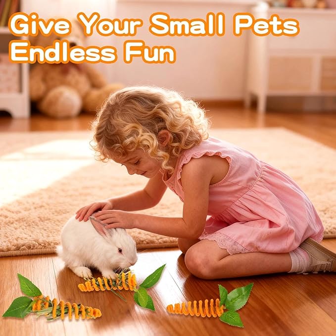 5 Pcs Rabbit Forage Toys, Toys Enrichment for Boredom, Feed Game Slow Feeder, Snuffle Ball Treat Dispenser Feeding Toy, Exercise Acitivity Foraging Toy for Hedgehog Guinea Pig Hamster Chinchilla Kit