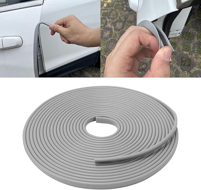 Winunite 32.8ft (10m) Car Door Edge Guards Light Gray – Self-Adhesive PVC, U-Shaped, Fits Most Vehicles, Fade-Resistant, Scratch- and Chip-Resistant – Reduces Dings in Parking Lots