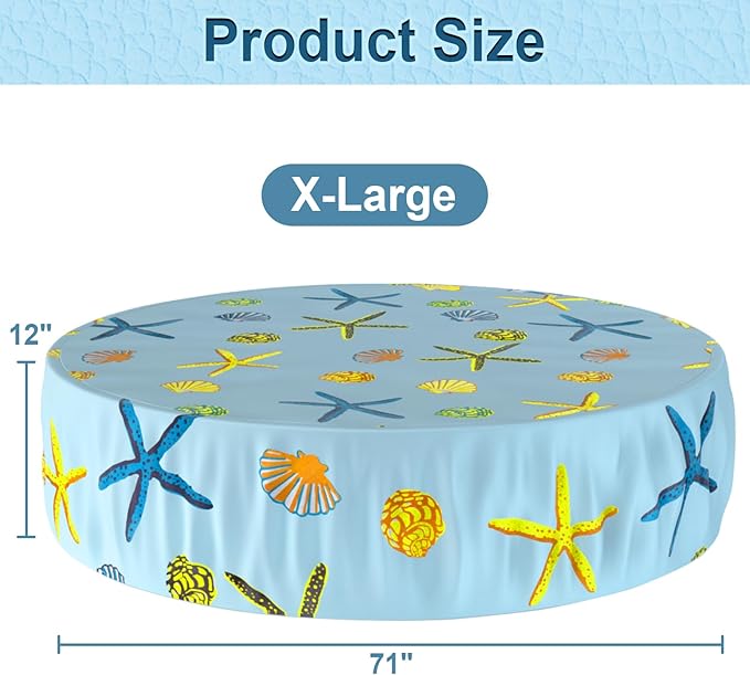 Foldable Round Dog Swimming Pool Cover, for 32 "/63“/48” Collapsible Outdoor Tub, PVC Coating Waterproof and UV Protection, Leakproof Washable Kiddie Pet Small Paddling Bath Accessories