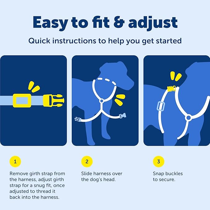 PetSafe EasySport Dog Harness - Padded, Adjustable Dog Harness with Control Handle and Reflective Piping - Great for Active Dogs - from the Makers of the Easy Walk Harness - Medium, Charcoal