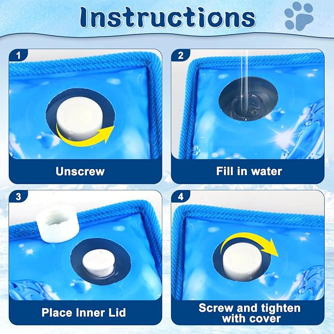 Dog Cooling Mat 2.0, Universal Pet Cooling Pad, Double-Sided Durable Water-Resistant, Portable and Easy to Clean, Suitable for All Pets, Keep Your Pet Cool Indoors and Outdoors (29.5" x 29.5")