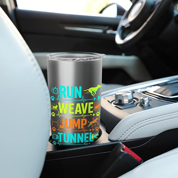 Run Weave Jump Tunnel Dog Agility Stainless Steel Insulated Tumbler