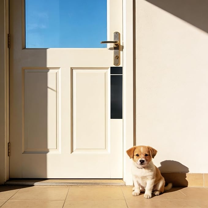 Door Protector from Dog Scratching - Stainless Steel and Anti Scratch Protector for Door, 2 Sizes Stick Pet Scratch Plate, Self-Adhesive Door Scratch Protector Door Frame Protector cat Scratching