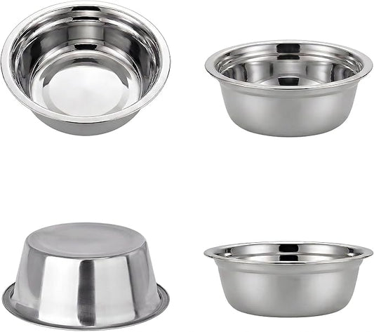 4-Pack Stainless Steel Dog Bowls – 47 Oz Metal Dog Bowls for Large & Medium Dogs, 304 Stainless Steel Dog Bowl, Dishwasher Safe Basic Dog Food Bowls – Stainless Steel Cat Bowls for Kennel