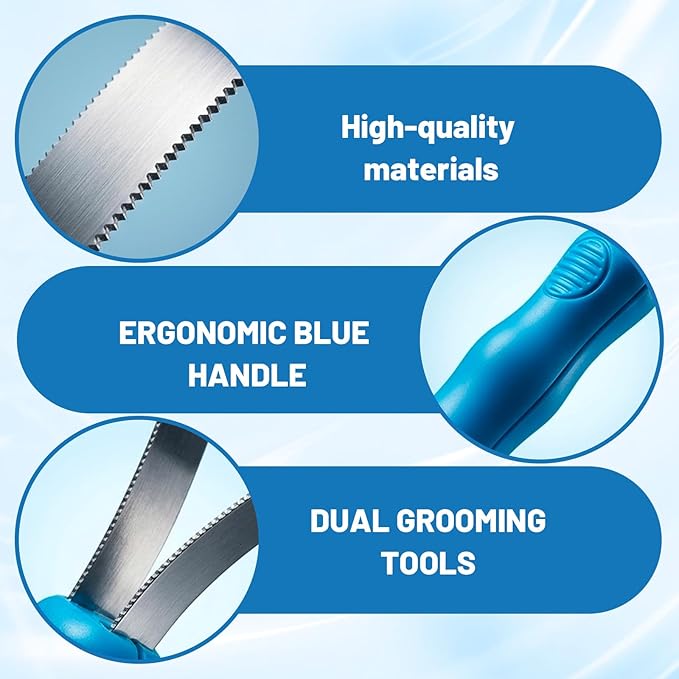 2Pcs Shedding Tool, Shedding Tool for Dogs, Pet Hair Removal Tool, Deshedding Tool for Regular Coat Maintenance for Dogs and Cats