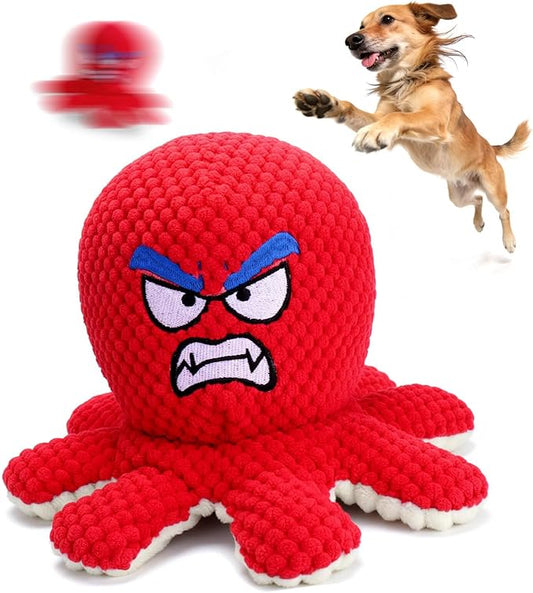 Mity rain Interactive Dog Toys with Thicken Plush, Moving Dog Toy with Recording Mode Shaking & Singing Mode Bouncing, Funny Ball Jumping to Keep Them Busy & Chase, Rechargeable (Octopus)