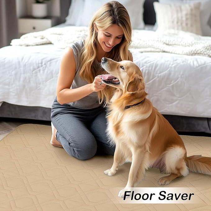 hyha Waterproof Dog Bed Blanket, Soft Pet Blankets, Waterproof Couch Cover for Dogs, Reversible Sofa Covers Washable for Furniture (52x82 Inch, Camel/Camel)