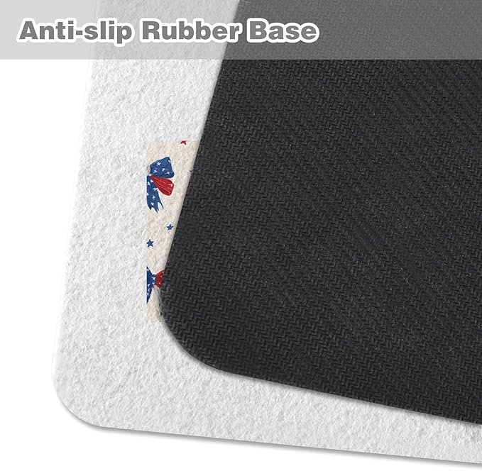 Bow and Star Pattern Pet Cat Dog Food Mat Non Slip Mat for Dog Water Bowl Mat 11.8 x 15.8 inch Quick Dry Absorbent Cat Feeding Mat, Easy to Clean