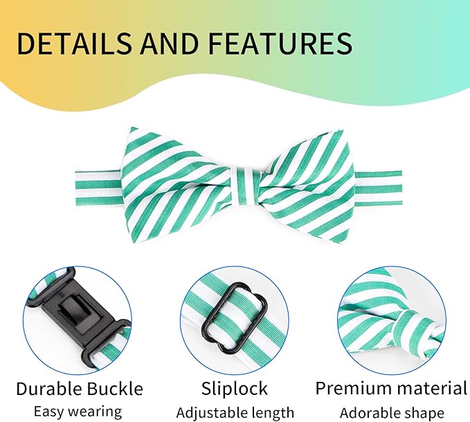 Segarty Dog Bow Tie, 6 PCS Bowties Dog Collar Grooming Bows Bulk Holiday Cat Collar for Pet Puppy Photography Festival Party Neck Wear Gift, Cute and Plaid Patterned