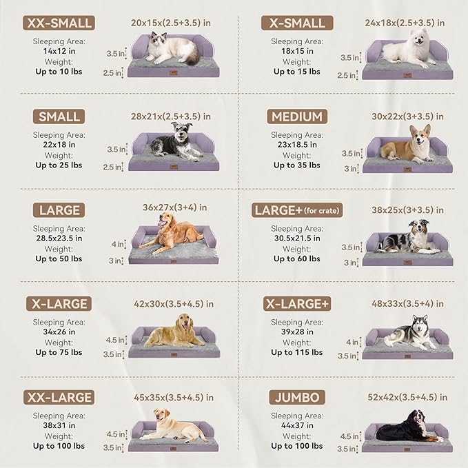 Small Dog Bed and Cat Sofa Waterproof Orthopedic Dog Beds for Small Dogs Cat Bed Comfy Pet Couch Sofa Beds with Washable Removable Cover & Non-Slip Bottom