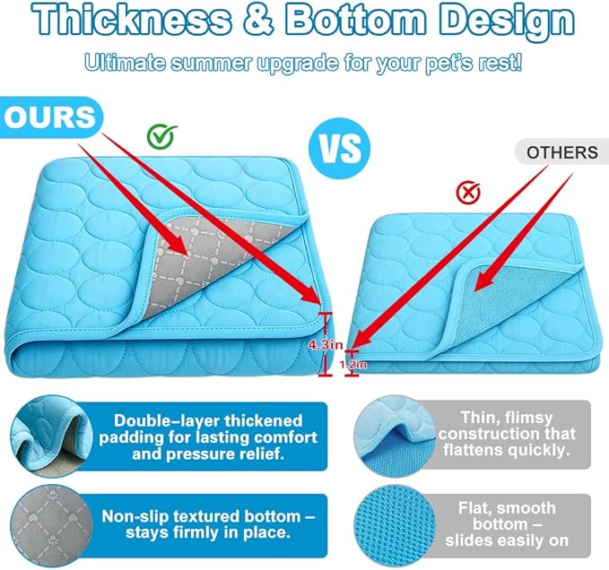 Dog Cooling Mat 2026 Upgraded Arc-Chill Cooling Dog Bed Mat, Washable Pet Cooling Pad (Q-Max>0.4) Cooling Mat for Dogs & Cats Indoor & Outdoor Car Seats