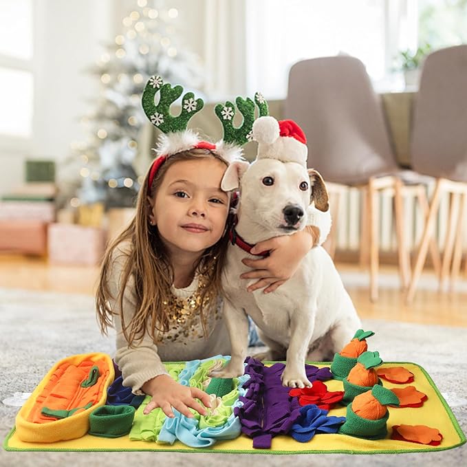 Snuffle Mat for Dogs Large Breed - 32'' X 20'' Washable Durable Sniff Mat for Slow Feeding Training, Enrichment Puzzle Toy for Mental Stimulation & Stress Relief
