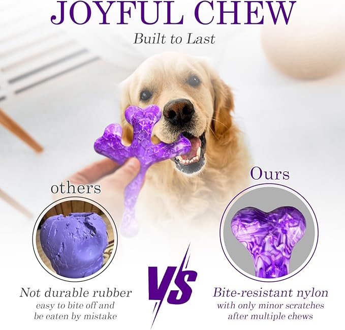 Frienhund 6 Pack (XL Cactus) Indestructible Tough Dog Toys for Aggressive Chewers: Beef Flavored Chew Bone for Large Dogs 20-90 lbs, Long Lasting & Keep Them Busy