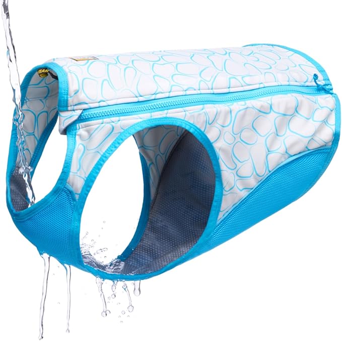 Ruffwear, Swamp Cooler Zip Dog Vest, Evaporative Cooling for Hot Weather, Biolumin Blue, XX-Small