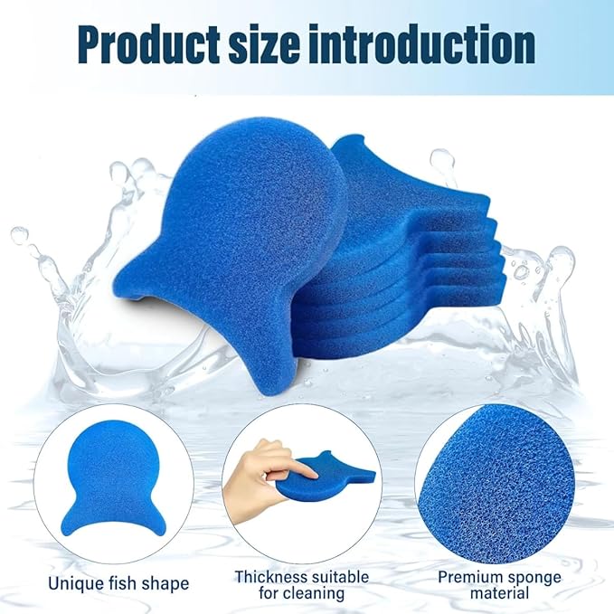 6 Pack Reusable Washing Machine Lint Remover Sponge, Lightweight Laundry Pet Hair Catcher Sponge, Easy to Use Lint & Fluff Cleaner for Clothes, Efficient Hair Absorber for All Washer Types