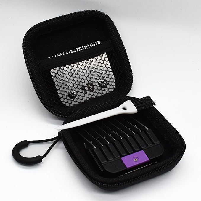 Professional A5-Style Animal Clipper Stainless Steel Color-Coded Snap-on Attachment Guard Guide Comb, 1/8"-1" Compatible with Wahl KM Series Oster A5 Andis Detachable Blade Pet Dog Groomers (#2-1/4")