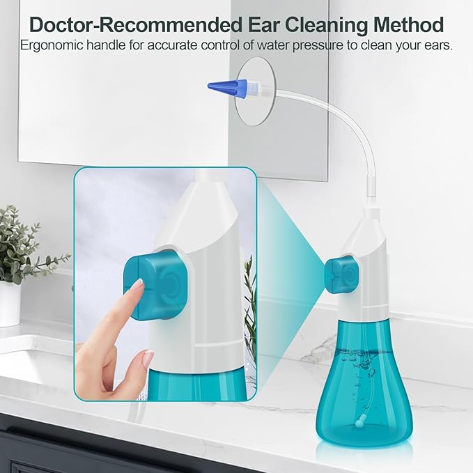 Ear Wax Removal Kit, Ear Cleaner Earwax Removal Kit, Ear Wax Cleaning Kit, Ear Irrigation Flushing System, Clean Ear Built Up Wax for Adults Kids, Ear Wax Removal Tool