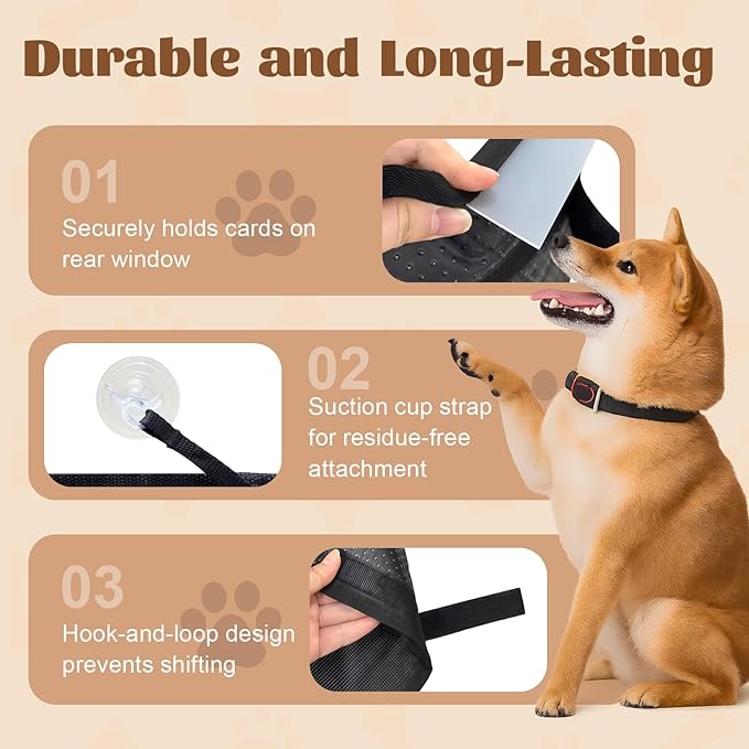 Wokyo 2 Pack Dog Car Door Protector, Anti-Scratch Waterproof Car Door Cover 25.98" x 22.04" Beige 2-Layer Design Durable Pet Vehicle Doors Guard for Cars, Trucks, SUVs