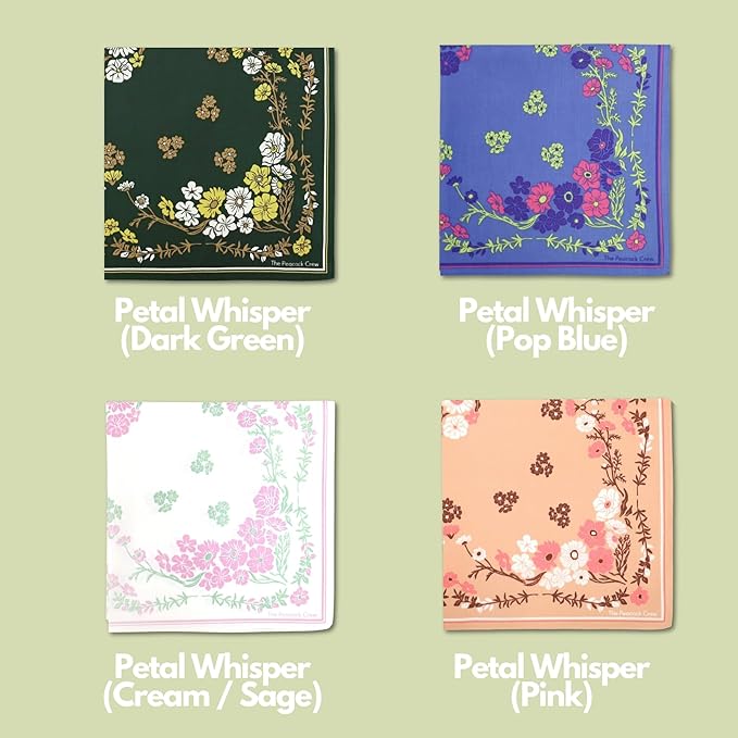 The Peacock Crew Premium Soft Cotton Bandanas Pack for Men and Women Paisley 22 x 22 inches
