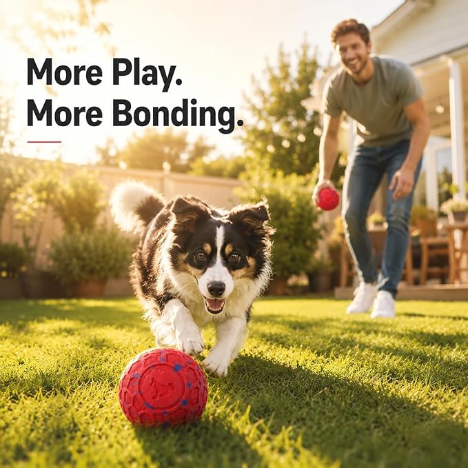 Interactive Dog Ball for Medium & Large Dogs, Automatic Moving Dog Toy with Motion Activation, USB Rechargeable Self Rolling Ball for Boredom Relief, Indoor Exercise & Independent Play