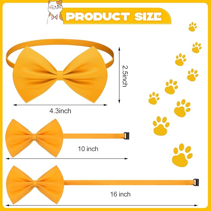Cindeer 120 Pcs Dog Bow Ties with Adjustable Collar Puppy Neckties Bulk Cat Bowtie Collar Assorted Colors Solid Pet Grooming Bows Dog Grooming Accessories for Small Medium Large Pet,14 Colors