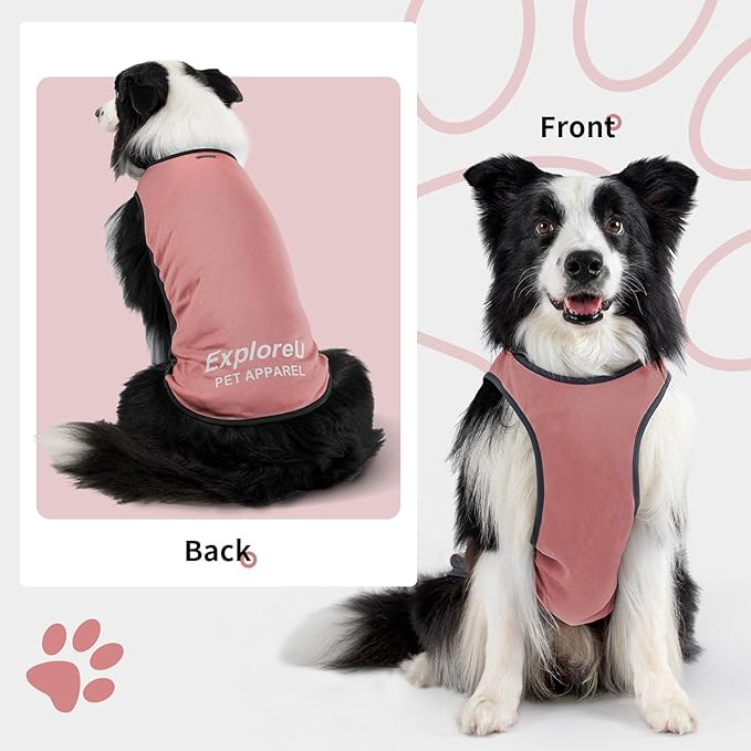 Dog Shirt, Cooling Vest Lightweight Breathable, Dog T-Shirts All-Season UV Protection Pet Clothes Quick Dry Soft Stretchy Pet Shirt Vest for Small Medium Large Dogs (Brier Rose 1PC, Small)