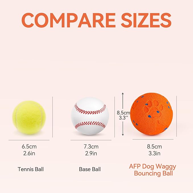 ALL FOR PAWS Interactive Dog Toy, Smart Dog Ball for Medium and Large Dogs, Automatic Moving, Bouncing and Rotating Ball Toy, ETPU Material, Motion-Activated and USB Rechargeable