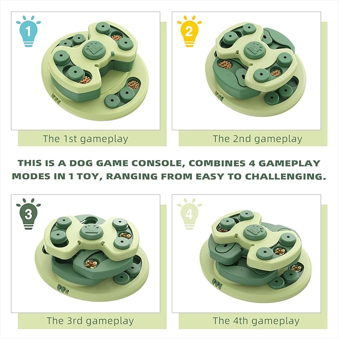 KADTC Dog Puzzle Toy, Large Size, 3 Levels of Step-by-Step Challenge, 3 Ways to Play Beginner to Advanced Slow Feeder & Mental Stimulation for Dogs Enrichment Toys