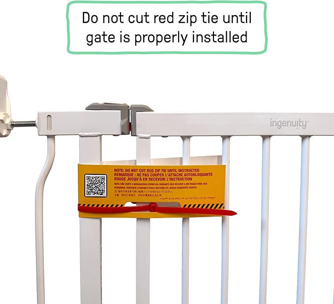 Ingenuity Decorative Panel Tall Baby Gate & Dog Gate, 28"-42" Wide, 30" Tall, Hardware or Pressure Mounted, Install on Top or Bottom of Stairs, Banister, or Doorway - Espresso