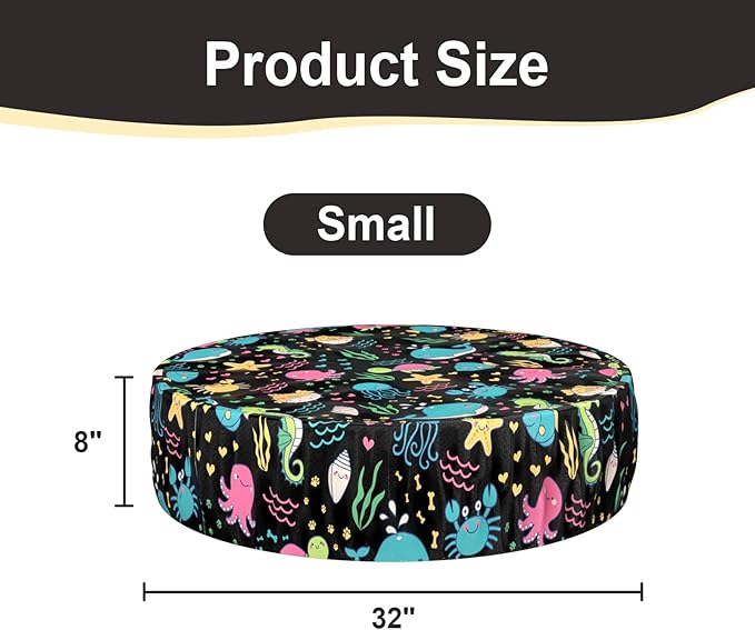 Foldable Round Dog Swimming Pool Cover, for 32 "/63“/48” Collapsible Outdoor Tub, PVC Coating Waterproof and UV Protection, Leakproof Washable Kiddie Pet Small Paddling Bath Accessories