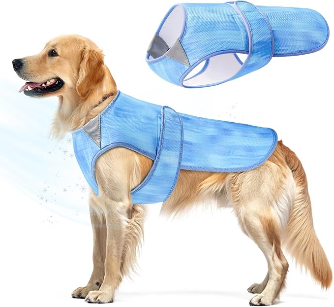Summer Dog Cooling Vest - Lightweight Dog Cooling Jacket, Breathable Shirt for Walking, Outdoor Hunting Training and Camping (XL)