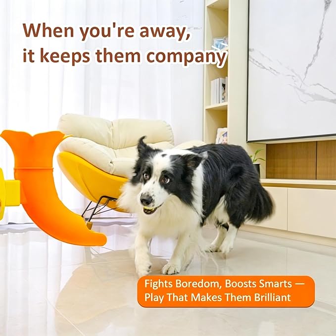 Marchul Adjustable Dog Ball Launcher Toy, Adjustable Height Launcher Ball Thrower for Indoor/Outdoor Fetch Play, Interactive Energy Release Tool for Medium & Large Dogs, Easy Mount on Door/Post/Table