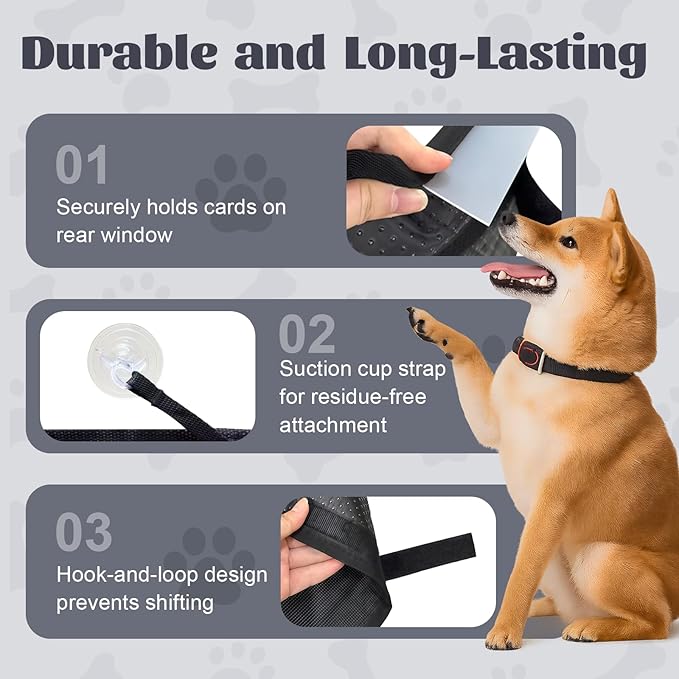 Wokyo 2 PCS Dog Car Door Protector, 25.98" x 22.04" Gray 2-Layer Design Anti-Scratch Interior Pet Vehicle Doors Heavy Duty Scratch Guard Waterproof Car Door Cover for SUV, Trucks