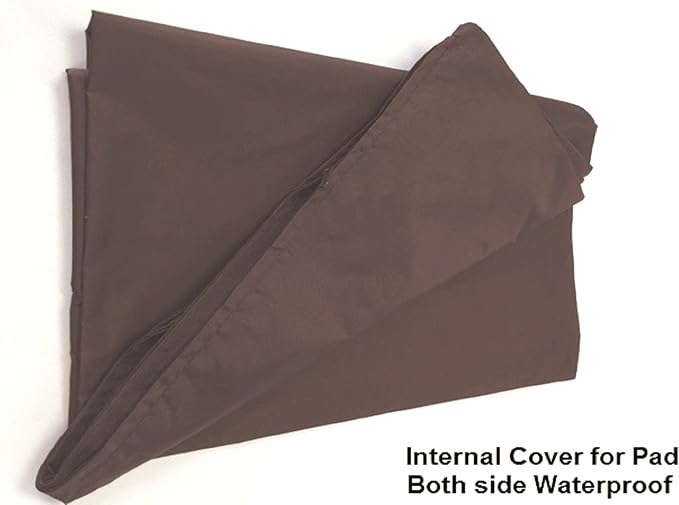 Dogbed4less 1 Pack Internal Duvet Case Waterproof Zipper Dog Bed Cover for XXL Large 55"x37"X4" Memory Foam Pad Pet Bed - 59"x41" Flat