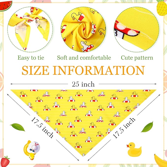 Weewooday 15 Pcs Dog Bandanas Bulk Summer Puppy Dog Bandana Triangle Bib Scarf Summer Hawaii Style Flamingo Fruit Leaf Pattern Pet Puppy Kerchief Set for Small Medium Cat Costume Accessory(Fresh)