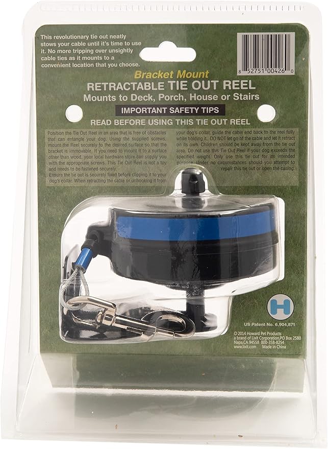 Lixit® Bracket Mount and Stake Retractable Leash Tie Outs for Dogs (Medium (Pack of 1), Bracket)
