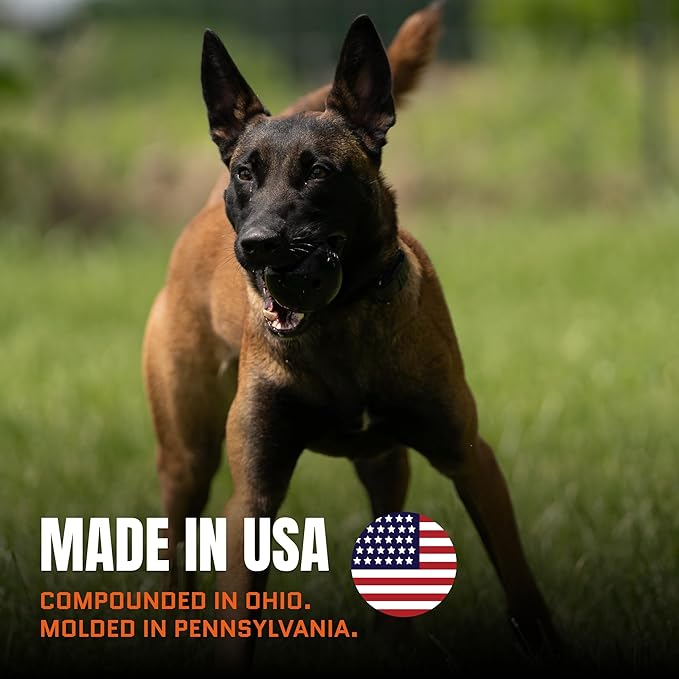 Monster K9 Scout Ball | Virtually Indestructible. Lifetime Guaranteed. | VULCRON™ Natural Rubber | Durable Dog Toy for Aggressive Chewers | Tough, Heavy Duty | Medium & Large Breed, 3" Pack of 2