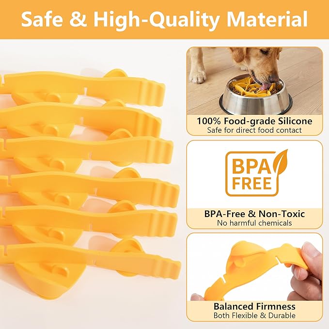 Silicone Dog Slow Feeder Bowl Insert with Suction Cups, Cuttable Food-Grade Lick Mat Divider Fits Stainless Steel Ceramic Glass Dog Bowls, Helps Slow Down Eating, Orange