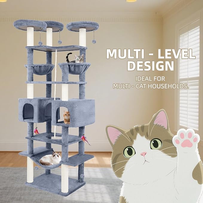 Roypet 32" Cat Tree 0111 (Grey, 71'')