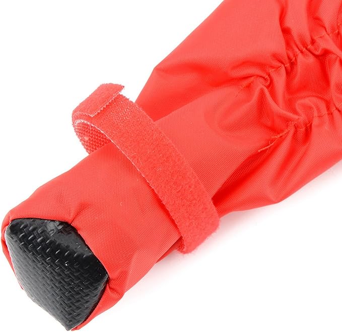 Zunea Waterproof Dog Raincoat with Hood for Small Dogs Rain Poncho Jumpsuit with Rain Boots Puppy Hooded Slicker Rainwear Four-Legged Pet Rain Jacket for Walking Red XXL