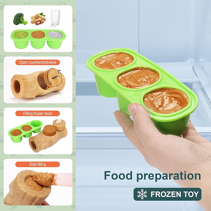 Interactive Dog Toys for Aggressive Chewers, Indestructible Dog Toy for Large/Medium Breed,Frozen Dog Treat Holder to Keep Them Busy & Reduces Anxiety