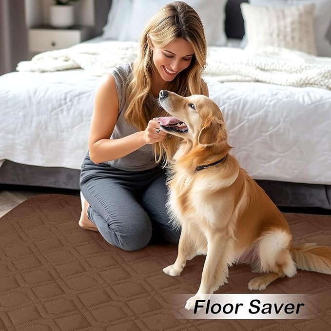 hyha Waterproof Dog Bed Blanket, Soft Pet Blankets, Waterproof Couch Cover for Dogs, Reversible Sofa Covers Washable for Furniture (30x70 Inch, Brown/Beige)