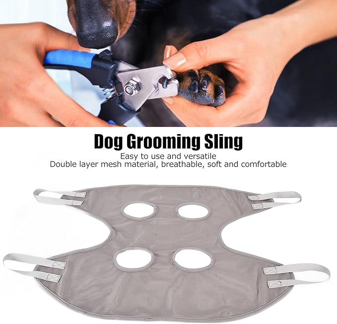 Dog Grooming Sling Hammock, Multifunctional Pet Grooming Hammock Helper Pet Hammock for Bathing Washing Grooming Trimming Nail (M)