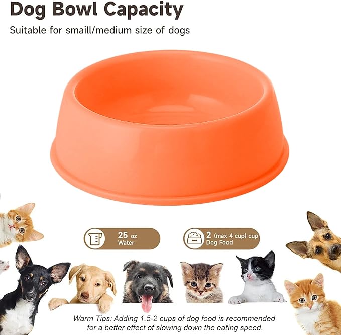Heavy Duty Non-Slip Pet Bowl for Cats & Dogs - Thickened Spill-Proof Food & Water Dish with Wide Base, Tip-Proof Design for Pet Owners