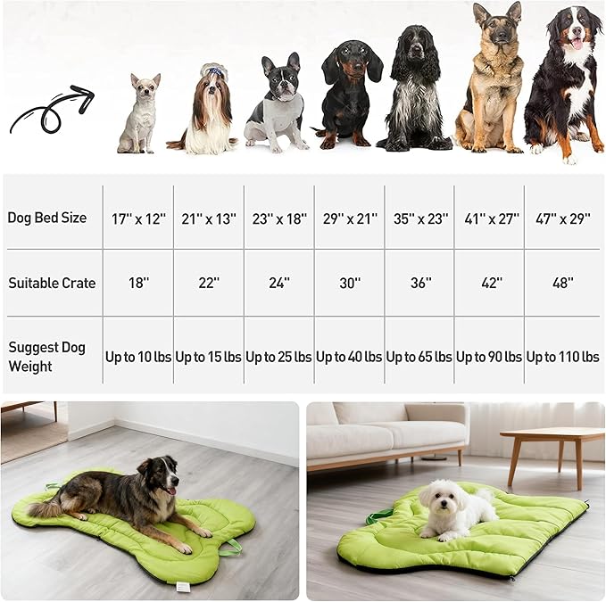 Outdoor Dog Bed for Car Travel Dog Bed Mat - Portable Foldable Reversible Pet Mat, Washable All-Season Cooling Mat for Dogs Camping, Car, Indoor & Outdoor Double-Sided Anti-Grabbing