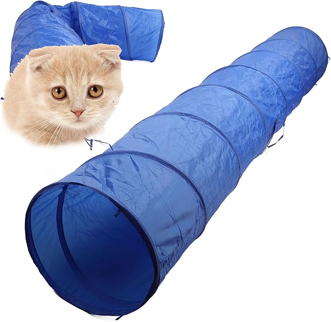 Dog Agility Tunnel, 19.7x118.1inch Foldable Dog Training Tunnel, Pet Agility with Carry Bag for Dogs Cats Outdoor Play