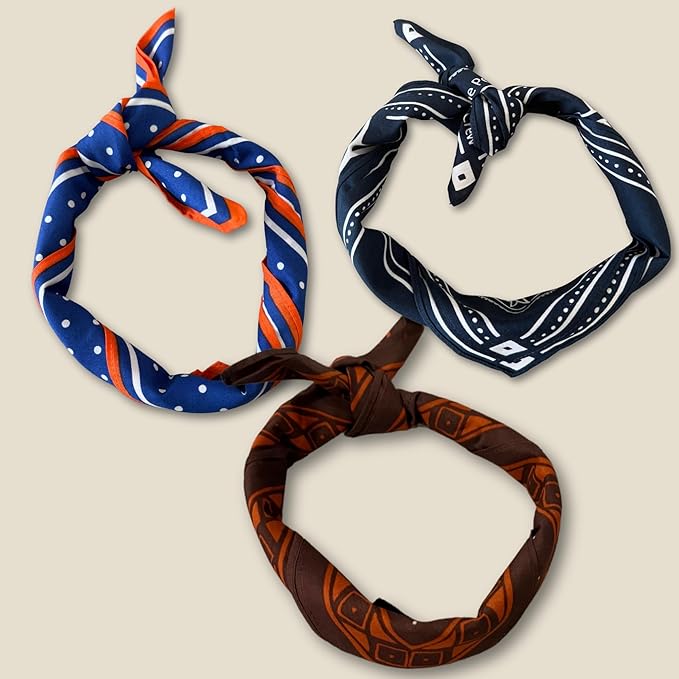 The Peacock Crew Premium Soft Cotton Bandanas Pack for Men and Women Paisley 22 x 22 inches