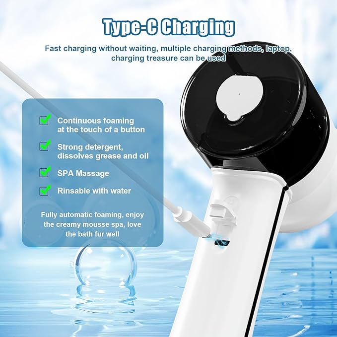 Electric Dog Shampoo Dispenser, Shampoo Foamer for Pets Bathing and Grooming, Pet Handheld Showerheads, Dog Showerheads & Sprayers
