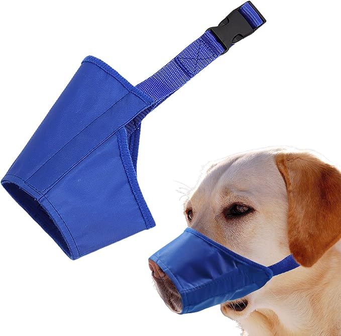 Parts Express Dog, Soft Anti-Biting Barking Chewing, Breathable Waterproof Adjustable for Small Medium Dogs,Blue (L)