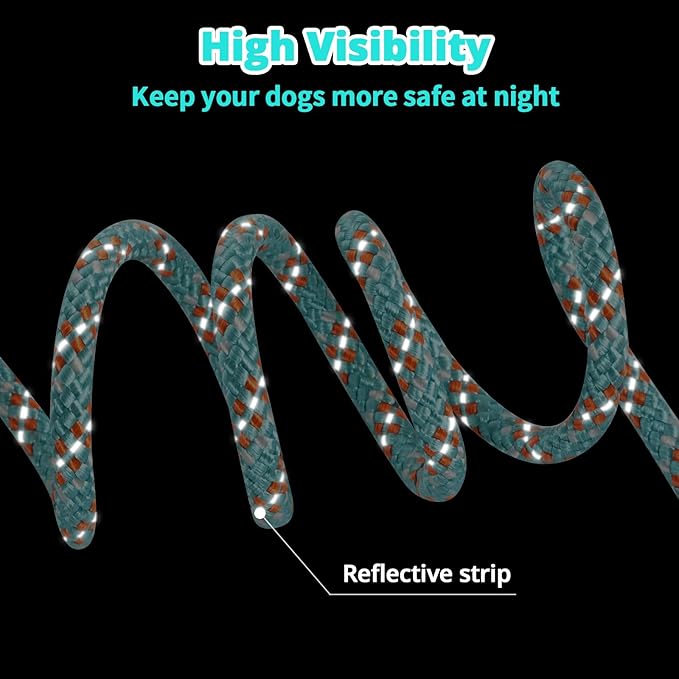 Dog Tie Out Cable for Camping - 50ft Dog Runner for Yard - Portable Trolley System for Large Small Dogs Outside